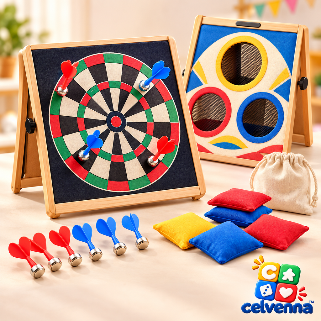 2-in-1 Magnetic Darts & Bean Bag Toss Set