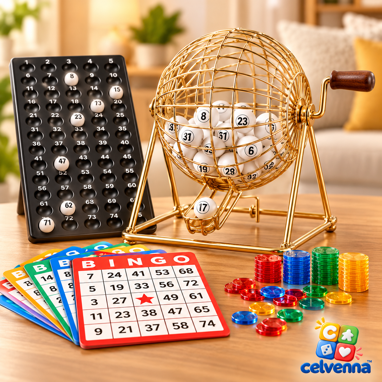 Classic Family Bingo Cage Set