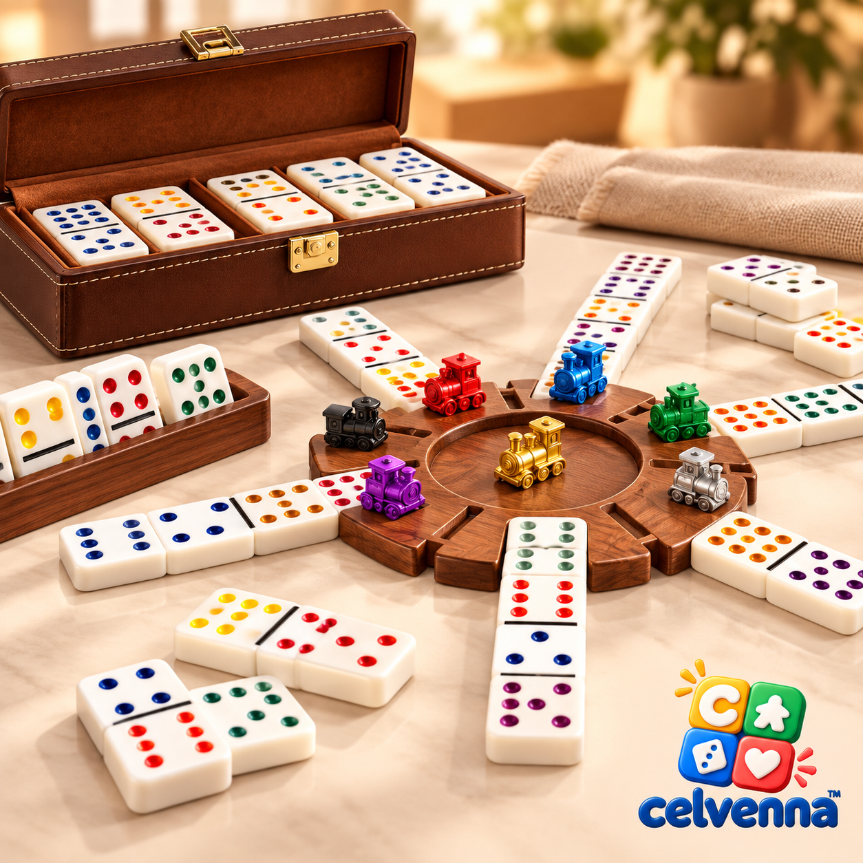 Deluxe Mexican Train Domino Set