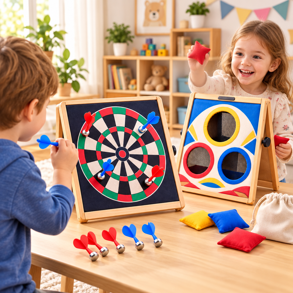 2-in-1 Magnetic Darts & Bean Bag Toss Set