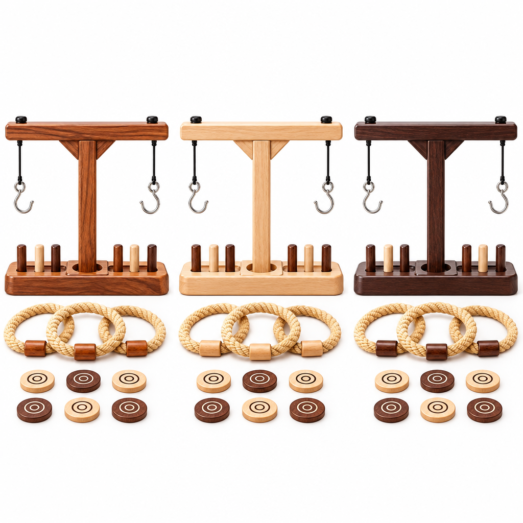Wooden Ring & Hook Challenge Game