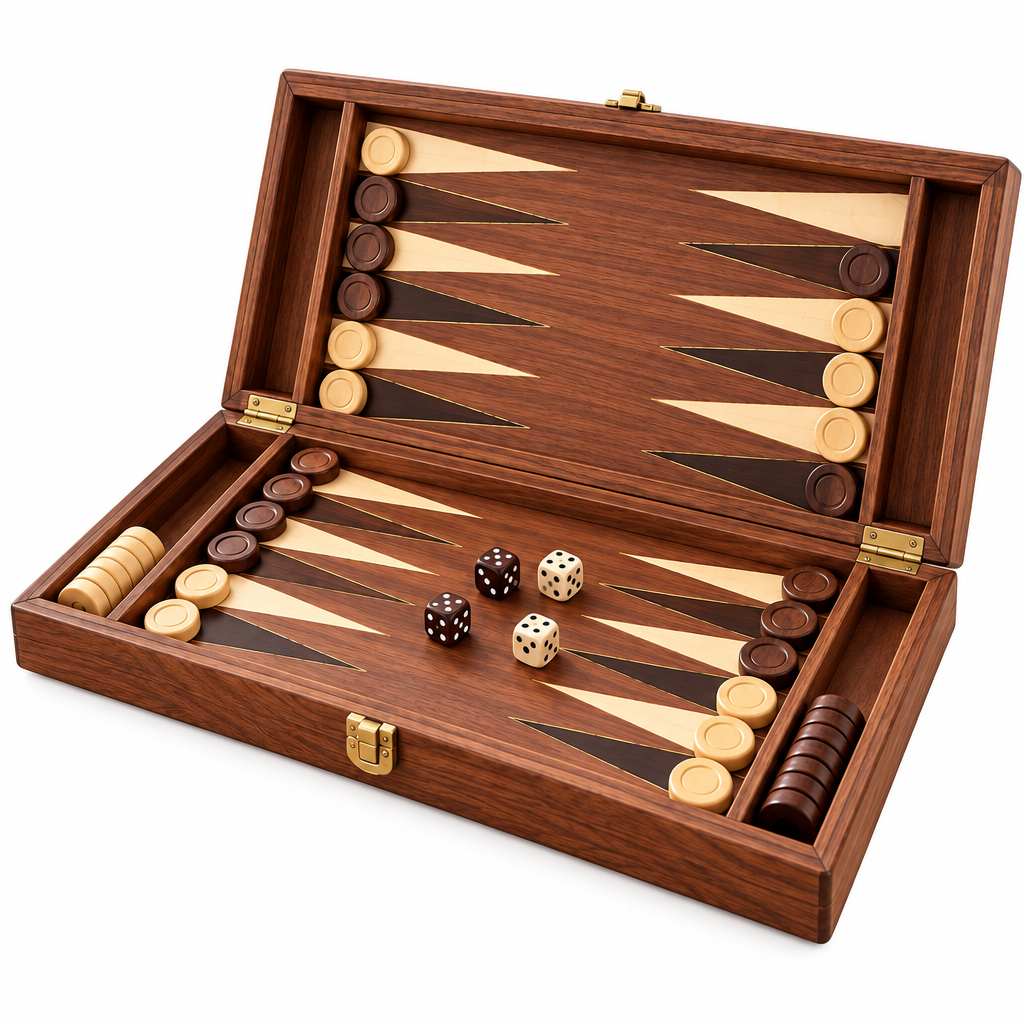 Deluxe Wooden Backgammon Travel Set product view