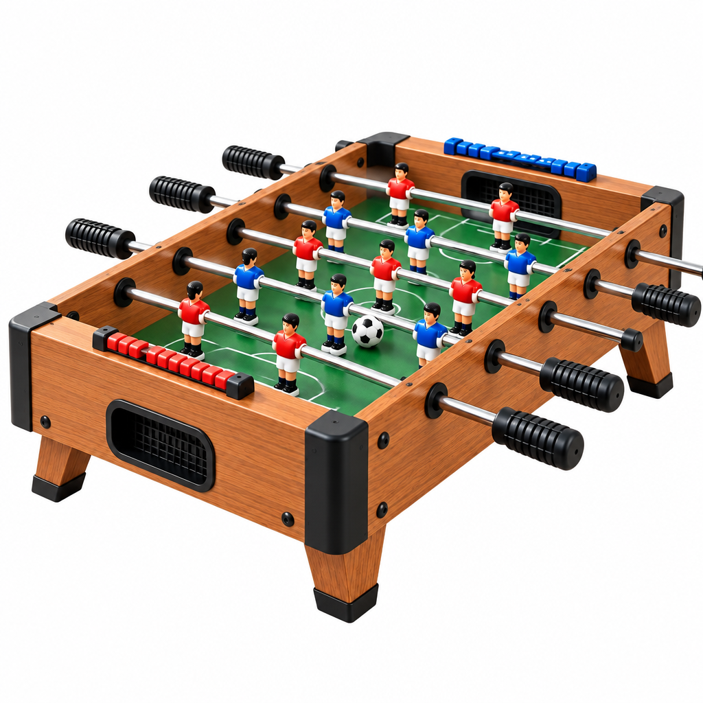 Wood-Finish Tabletop Foosball Game